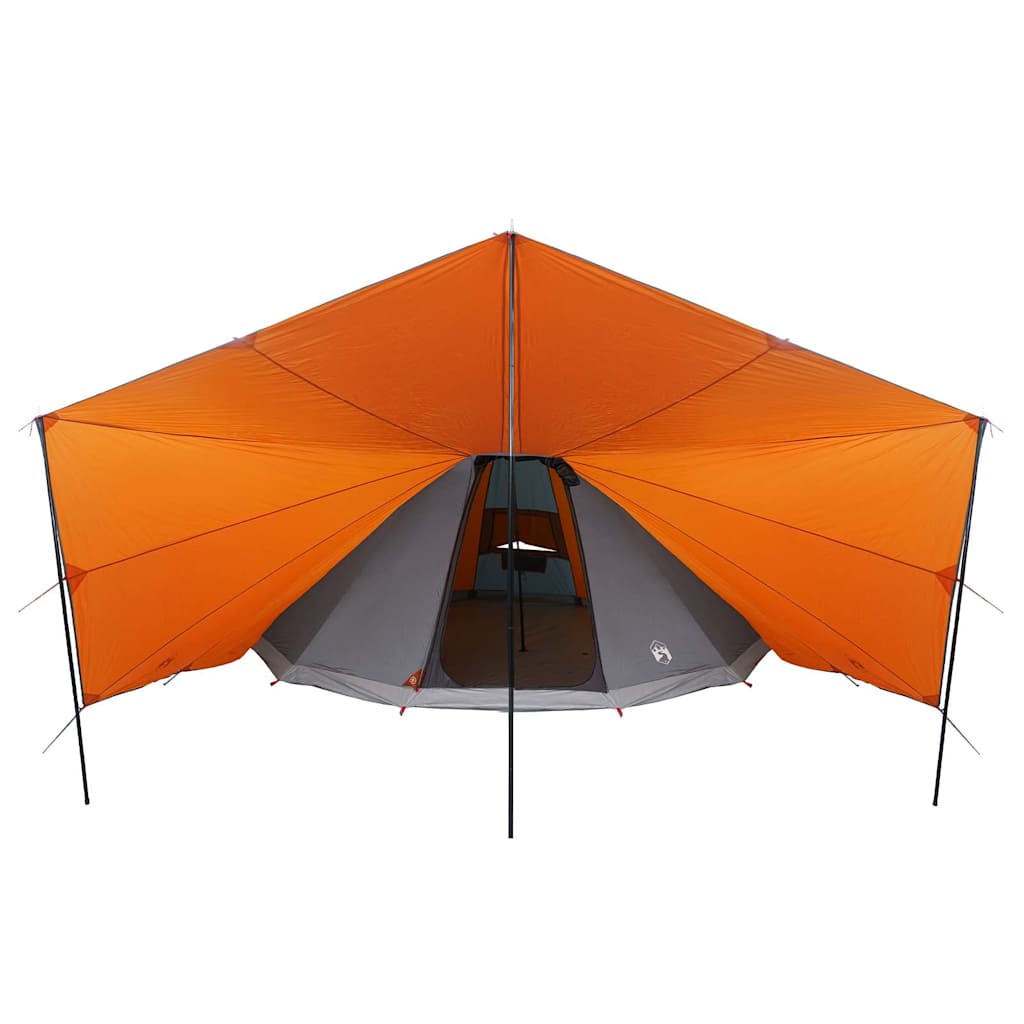 vidaXL Tipi Tent with Roof Grey and Orange 510 x 690 x 330 cm Taffeta
