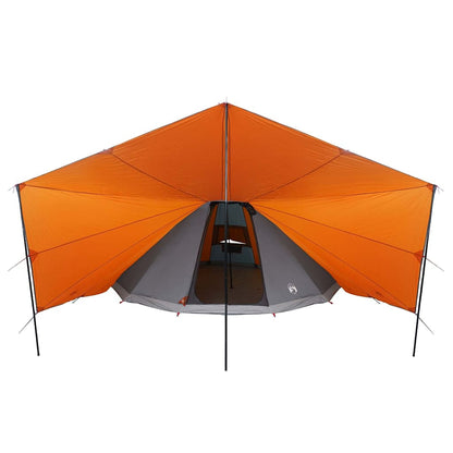 vidaXL Tipi Tent with Roof Grey and Orange 510 x 690 x 330 cm Taffeta