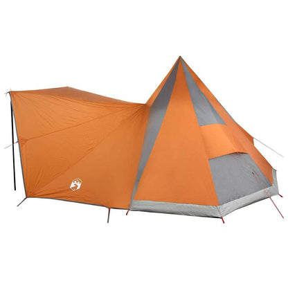 vidaXL Tipi Tent with Roof Grey and Orange 510 x 690 x 330 cm Taffeta