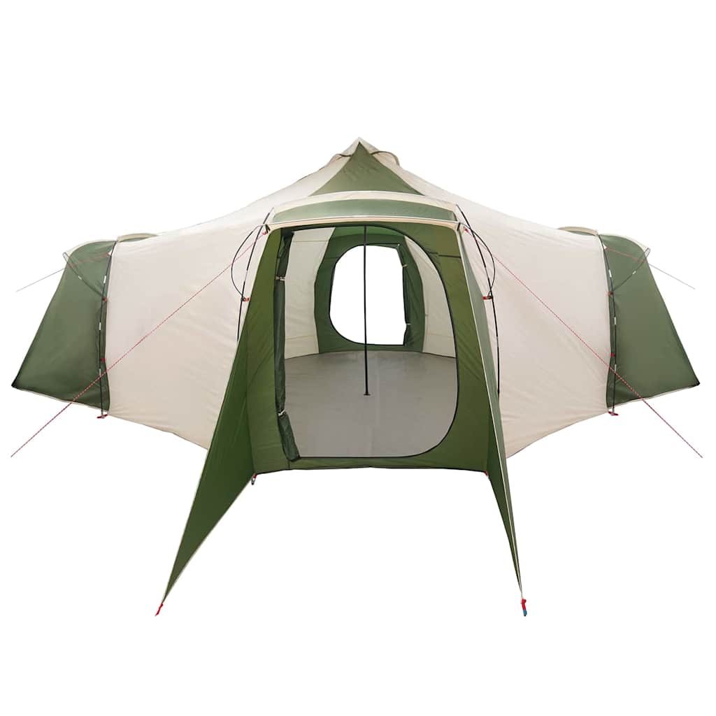 vidaXL Tipi Tent with Roof Green 492 x 492 x 275 cm Taffeta