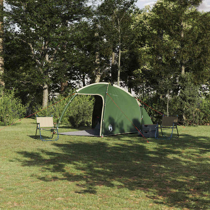 vidaXL Cabin Tent with Roof Green 370 x 230 x 185 cm Taffeta