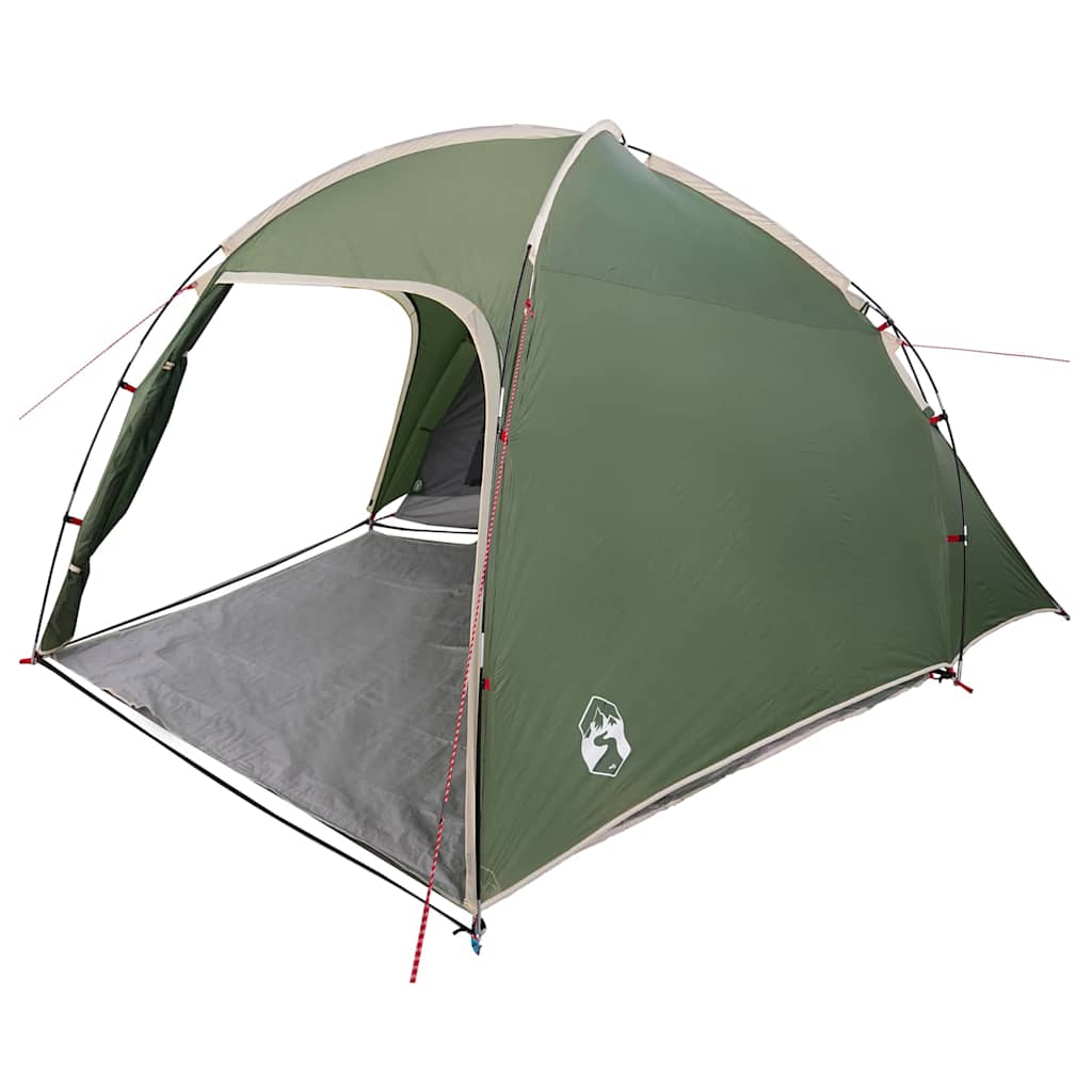 vidaXL Cabin Tent with Roof Green 370 x 230 x 185 cm Taffeta