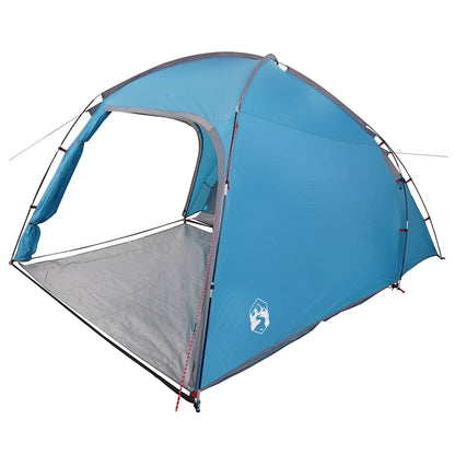 vidaXL Cabin Tent with Roof Blue 370 x 230 x 185 cm Taffeta