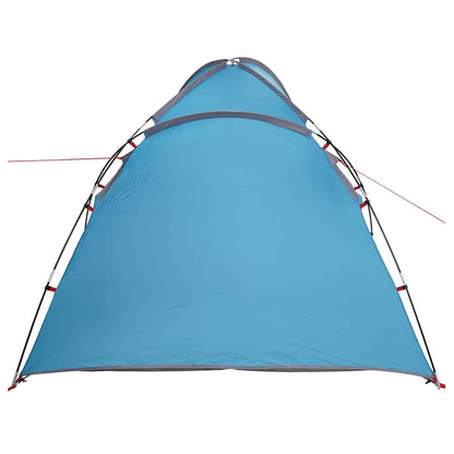 vidaXL Cabin Tent with Roof Blue 370 x 230 x 185 cm Taffeta