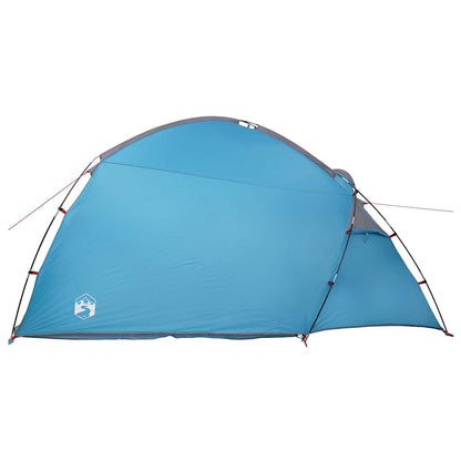 vidaXL Cabin Tent with Roof Blue 370 x 230 x 185 cm Taffeta