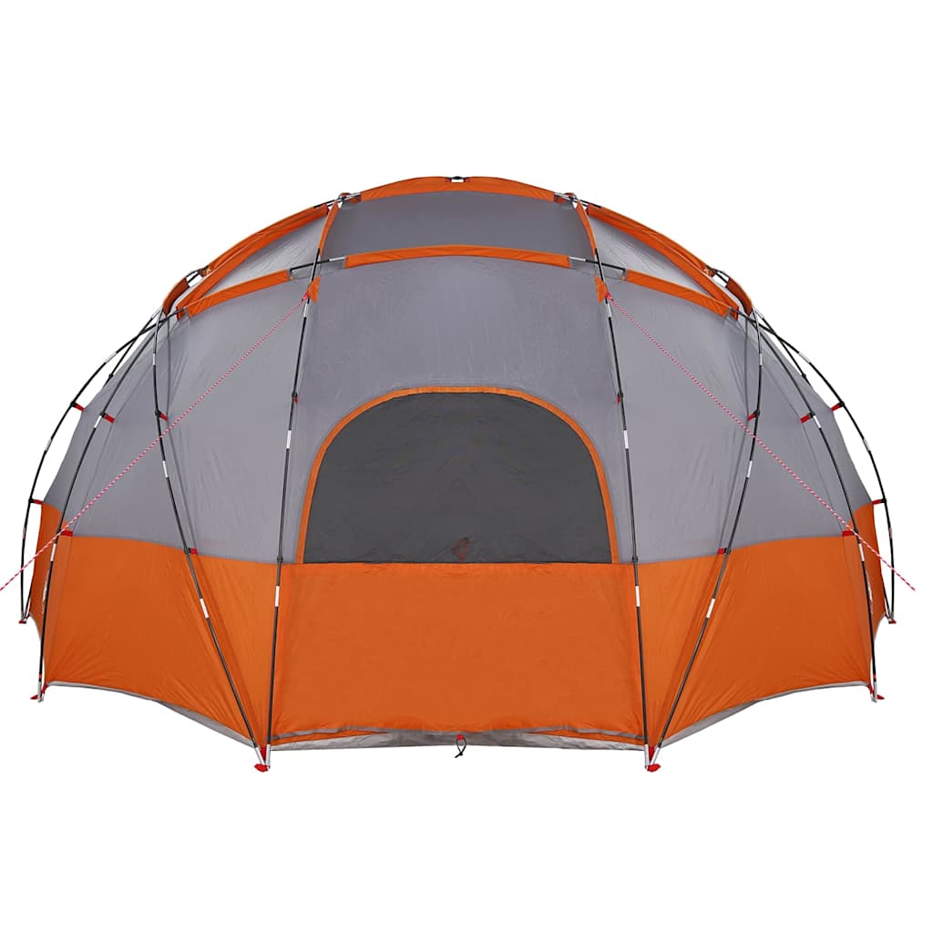 vidaXL Dome Tent with Roof Grey and Orange 475 x 475 x 235 cm Taffeta