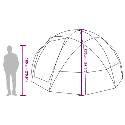 vidaXL Dome Tent with Roof Grey and Orange 475 x 475 x 235 cm Taffeta