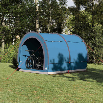 vidaXL Bike Storage Tent with Roof Blue 256 x 222 x 182 cm Taffeta