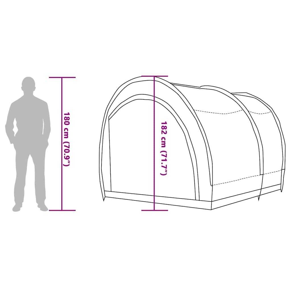 vidaXL Bike Storage Tent with Roof Blue 256 x 222 x 182 cm Taffeta