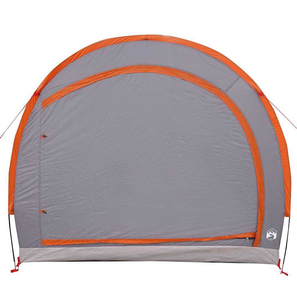 vidaXL Bike Storage Tent Grey and Orange 256 x 222 x 182 cm Taffeta