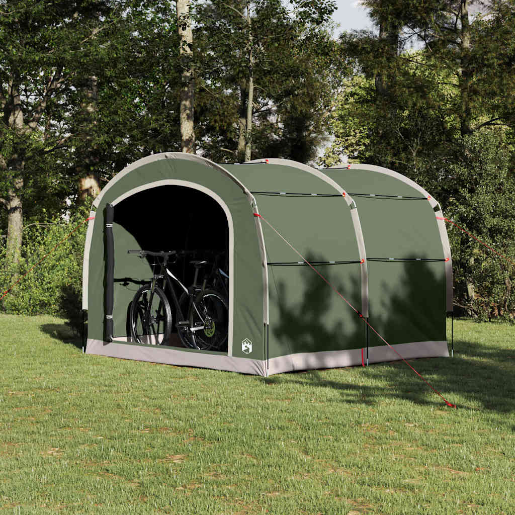 vidaXL Tent with Roof with Storage Green 268 x 240 x 191 cm Polyester