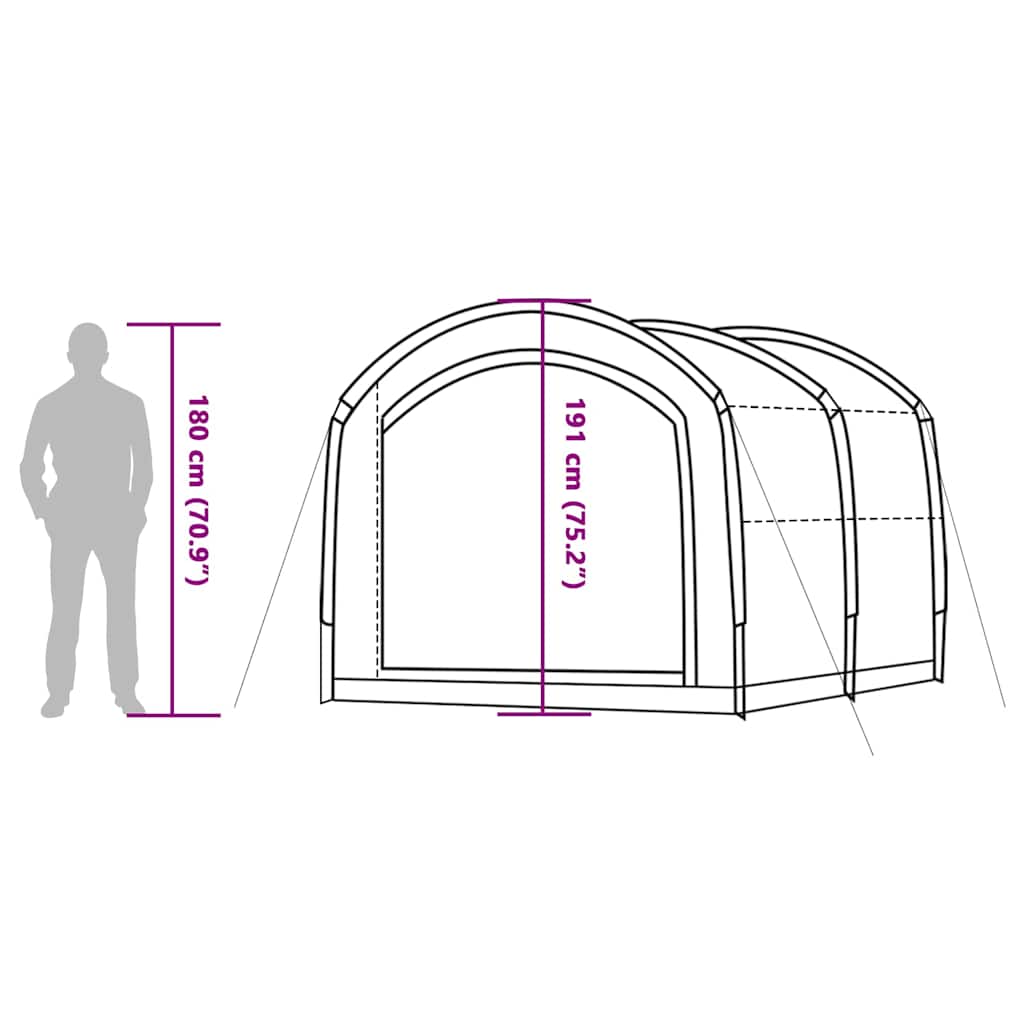 vidaXL Tent with Roof with Storage Blue 268 x 240 x 191 cm Polyester