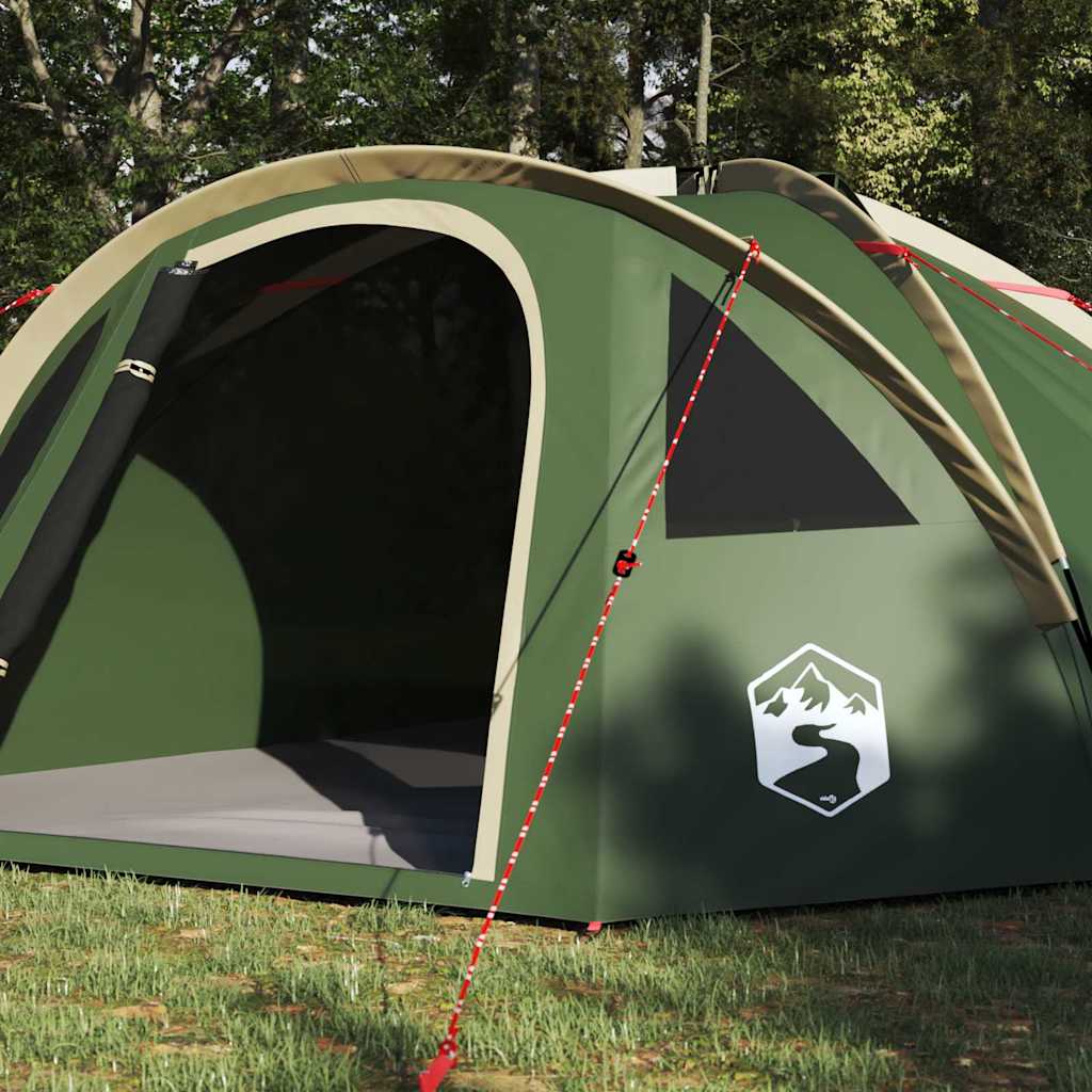 vidaXL Dome Tent 4-Person 308 x 268 x 130 cm Waterproof Green Taffeta