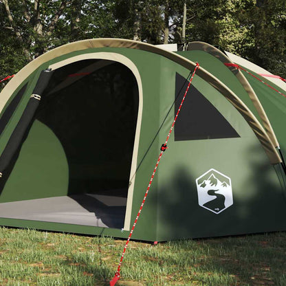 vidaXL Dome Tent 4-Person 308 x 268 x 130 cm Waterproof Green Taffeta