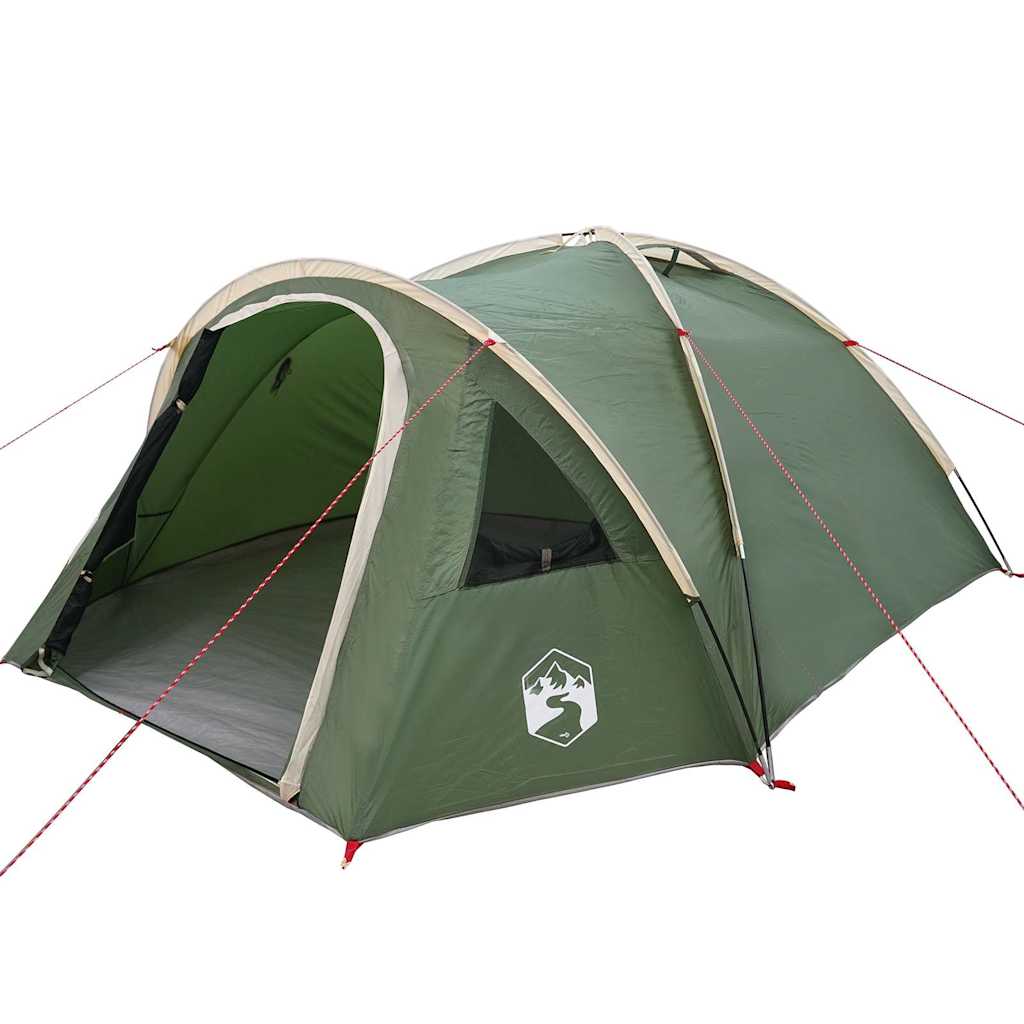 vidaXL Dome Tent 4-Person 308 x 268 x 130 cm Waterproof Green Taffeta