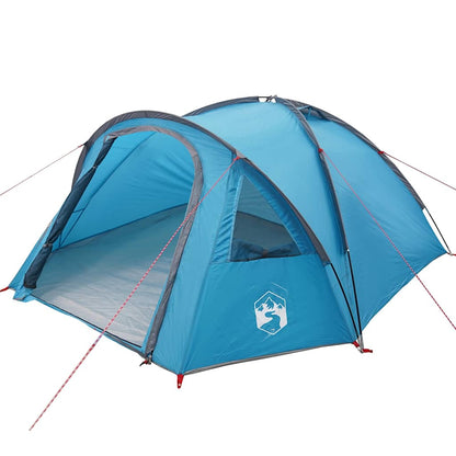 vidaXL Dome Tent 4-Person 308 x 268 x 130 cm Waterproof Blue Taffeta