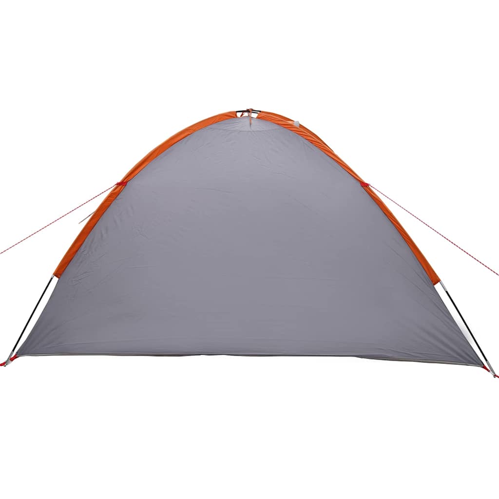 vidaXL Dome Tent 4-Person 308 x 268 x 130 cm Grey and Orange Taffeta