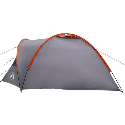 vidaXL Dome Tent 4-Person 308 x 268 x 130 cm Grey and Orange Taffeta