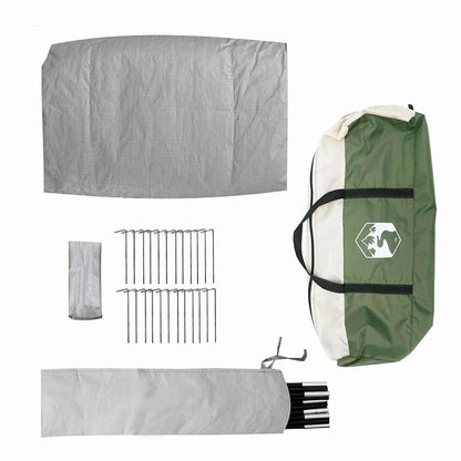 vidaXL Dome Tent Dome with Roof with Storage Green 384 x 254 x 170 cm
