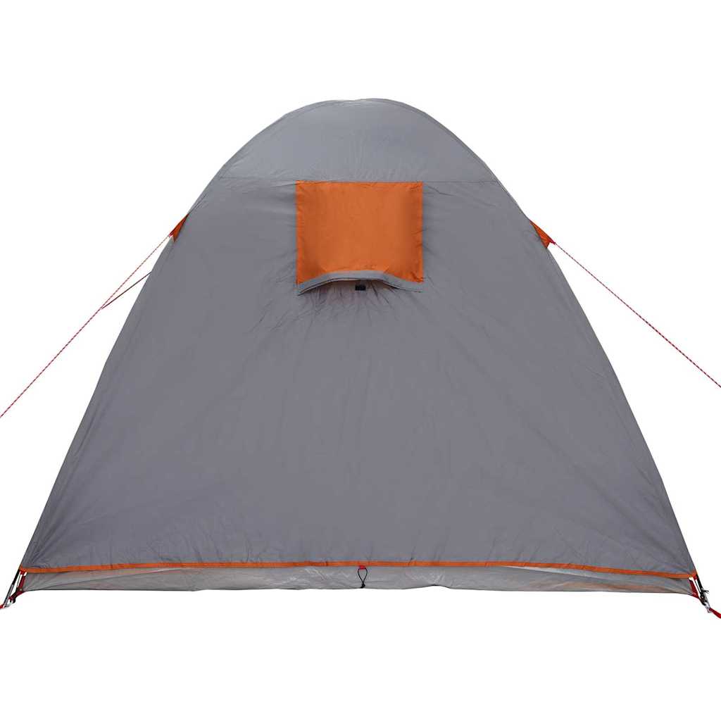 vidaXL Dome Tent Dome with Roof Grey and Orange 384 x 254 x 170 cm