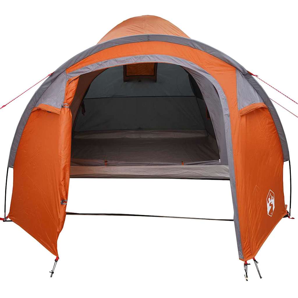 vidaXL Dome Tent Dome with Roof Grey and Orange 384 x 254 x 170 cm
