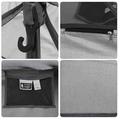 vidaXL Inner Tent with Roof with Storage Black 240 x 160 x 133 cm Mesh