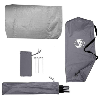 vidaXL Tent with Roof with Storage Grey and Black 236 x 150 x 136 cm