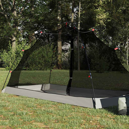 vidaXL Tent with Roof with Storage Grey and Black 236 x 150 x 136 cm