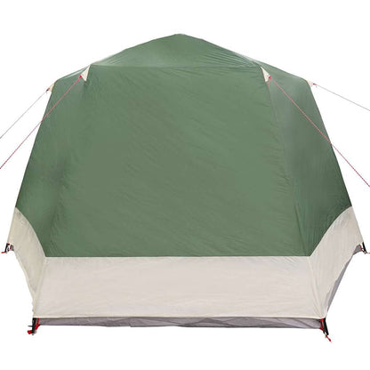 vidaXL Camping Tent Cabin with Roof Green 420 x 420 x 227 cm Polyester