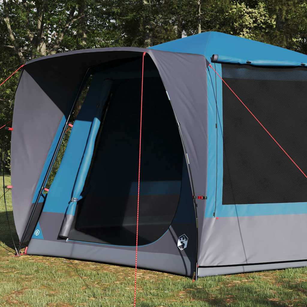 vidaXL Camping Tent Cabin with Roof Blue 420 x 420 x 227 cm Polyester