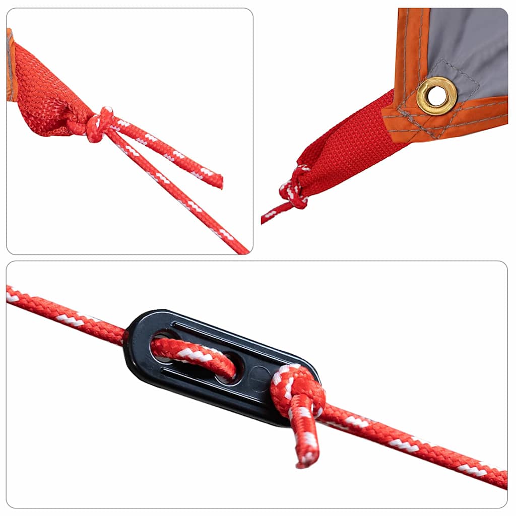 vidaXL Water Resistant Tarp with Roof Grey and Orange 240 x 300 cm