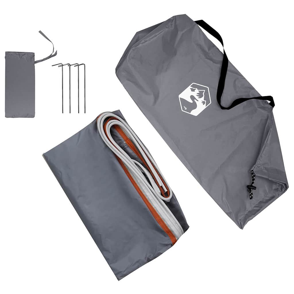 vidaXL Water Resistant Tarp with Roof Grey and Orange 240 x 300 cm