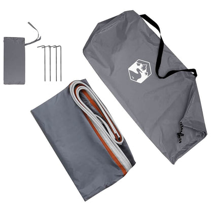 vidaXL Water Resistant Tarp with Roof Grey and Orange 240 x 300 cm