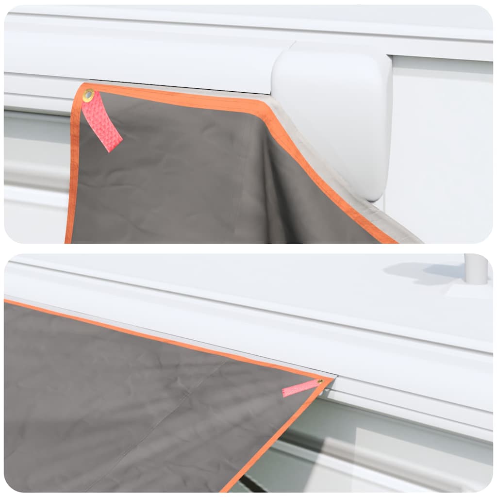 vidaXL Water Resistant Tarp with Roof Grey and Orange 240 x 300 cm