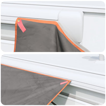 vidaXL Water Resistant Tarp with Roof Grey and Orange 240 x 300 cm