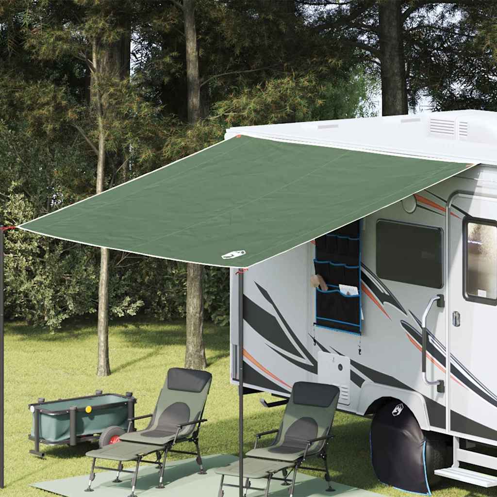 vidaXL Caravan Awning -Person 240 x 350 cm Waterproof Green Taffeta