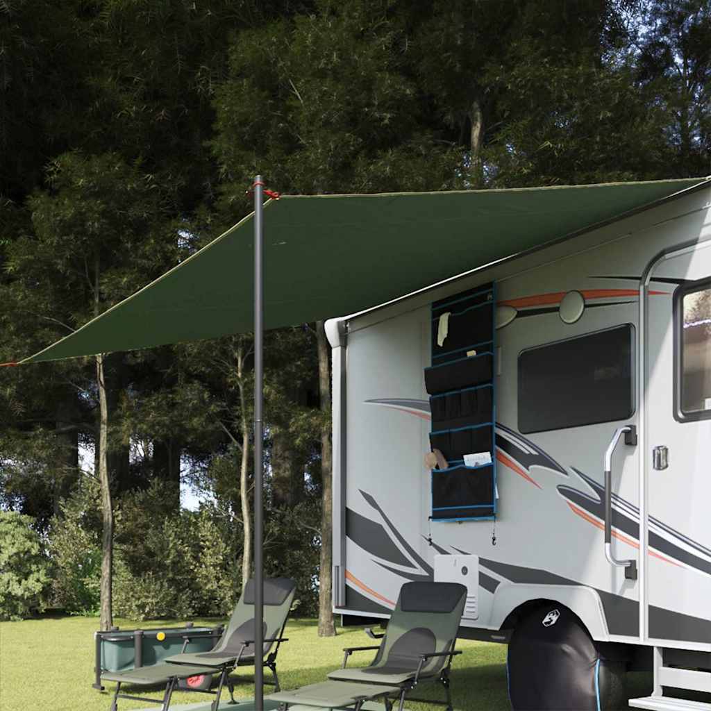 vidaXL Caravan Awning -Person 240 x 350 cm Waterproof Green Taffeta
