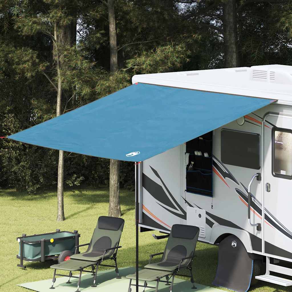 vidaXL Caravan Awning -Person 240 x 350 cm Waterproof Blue Taffeta