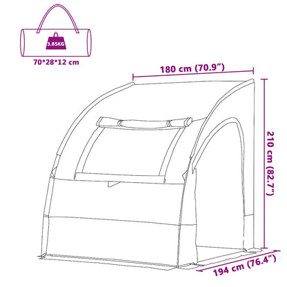 vidaXL Tailgate Tent with Roof Green 194 x 180 x 210 cm Taffeta