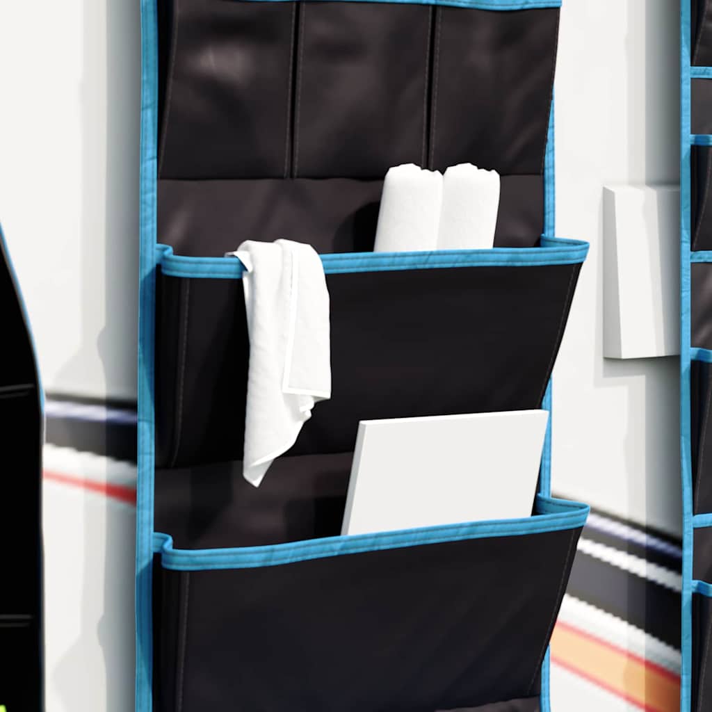 vidaXL Storage Bag with Storage Black and Blue 91 x 47.5 cm Oxford
