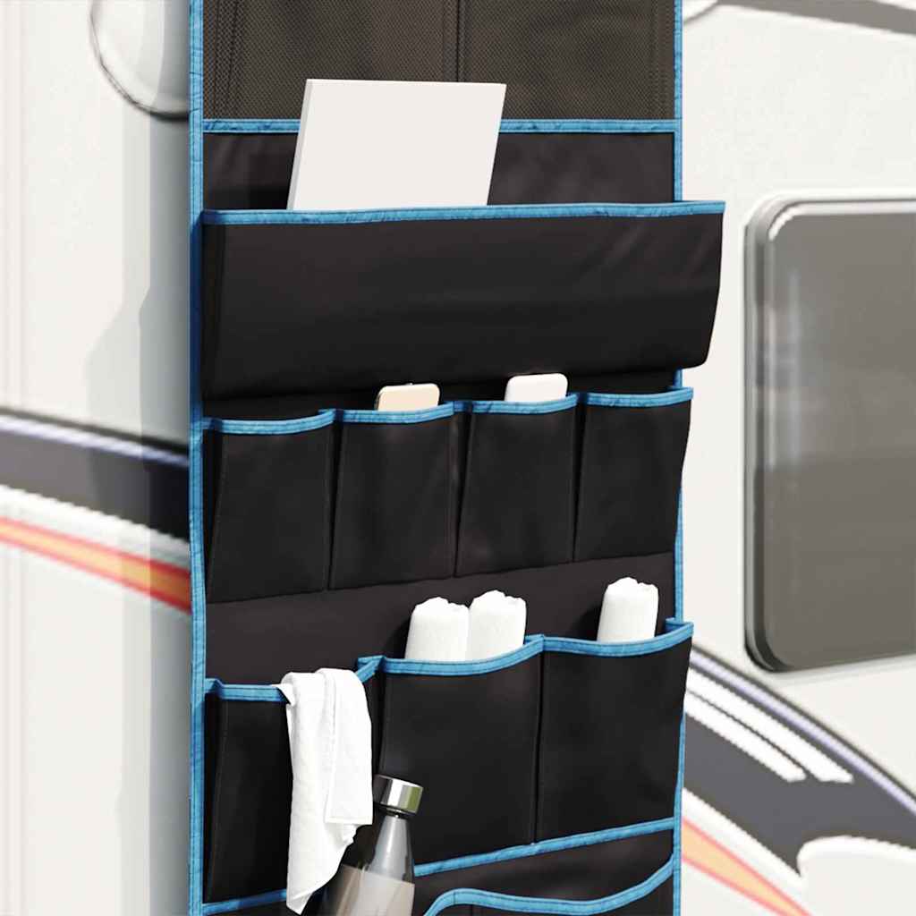 vidaXL Storage Bag with Storage Black and Blue 161 x 58.5 cm Oxford