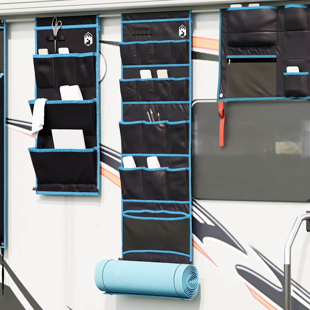 vidaXL Storage Bag with Storage Black and Blue 125 x 48 cm Oxford