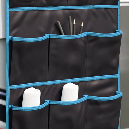 vidaXL Storage Bag with Storage Black and Blue 125 x 48 cm Oxford