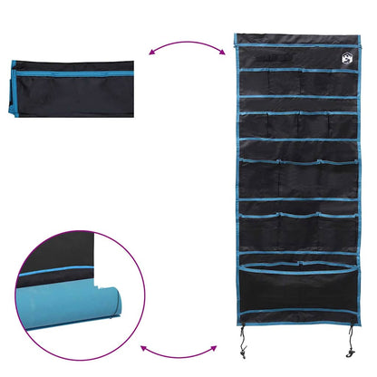 vidaXL Storage Bag with Storage Black and Blue 125 x 48 cm Oxford