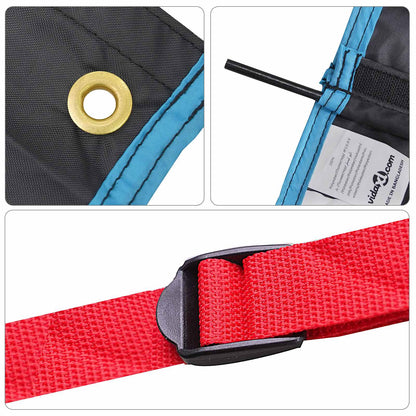 vidaXL Storage Bag with Storage Black and Blue 140 x 43 cm Oxford