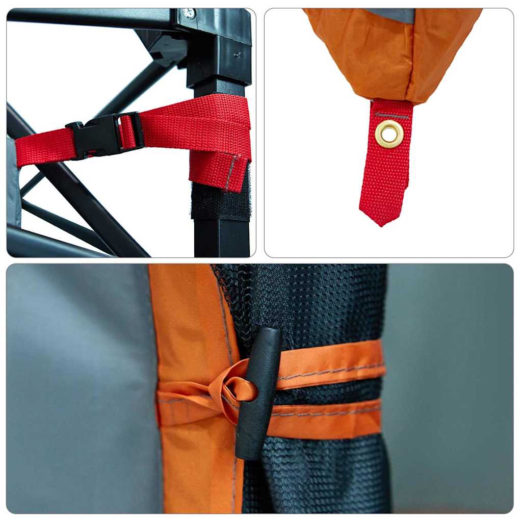 vidaXL Inner Tent with Roof Grey and Orange 280 x 220 x 176 cm Taffeta