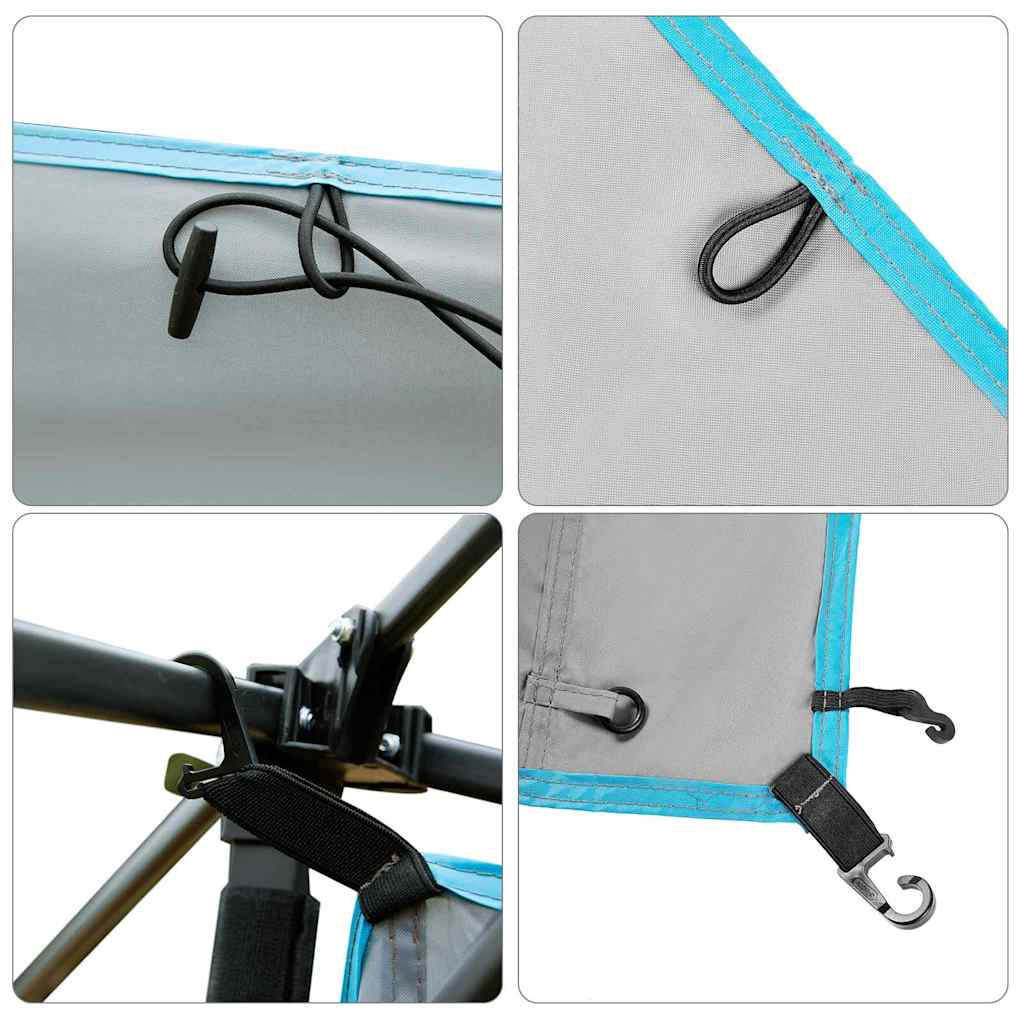 vidaXL Hanging Tent Organiser Grey and Blue 320 x 182 cm Oxford