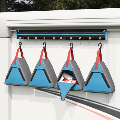 vidaXL Storage Bag 4 pcs Grey and Blue 24 x 16 x 24 cm Oxford