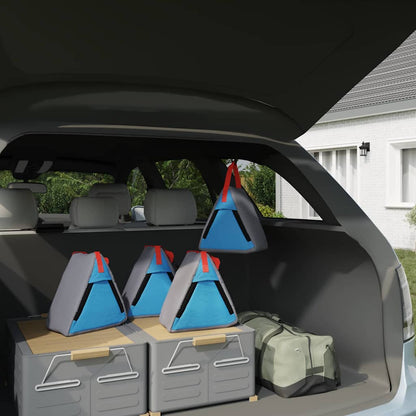 vidaXL Storage Bag 4 pcs Grey and Blue 24 x 16 x 24 cm Oxford