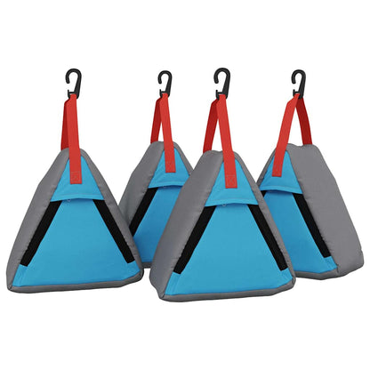 vidaXL Storage Bag 4 pcs Grey and Blue 24 x 16 x 24 cm Oxford
